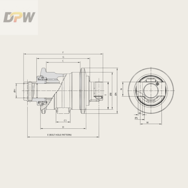 DOUBLE flange track roller