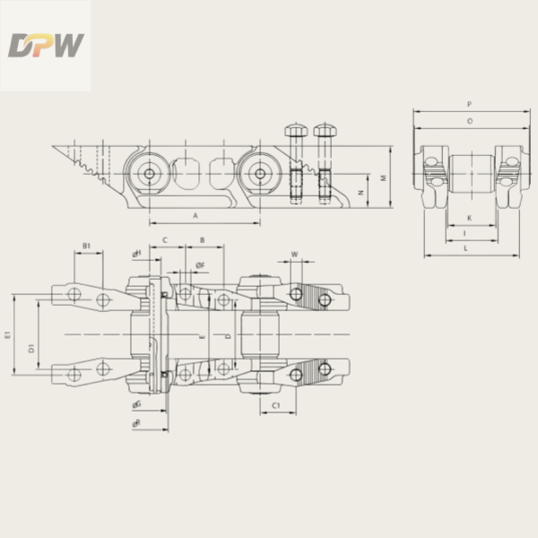 D6R TRACK CHAIN DRAWING