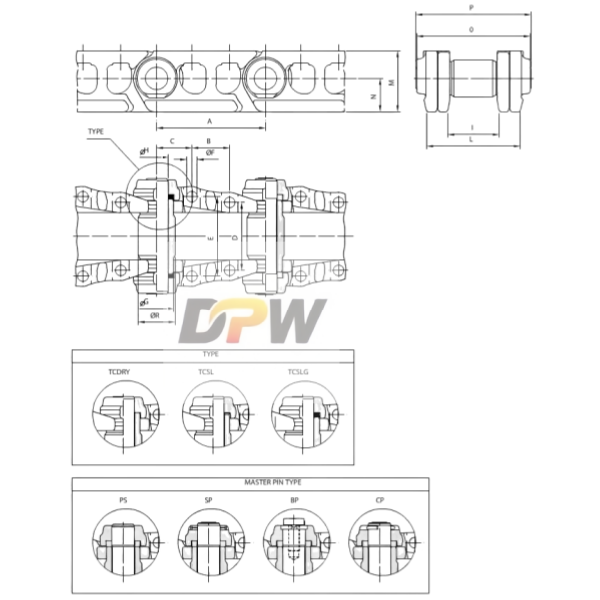 D85A-12 track link assy drawing imge.
