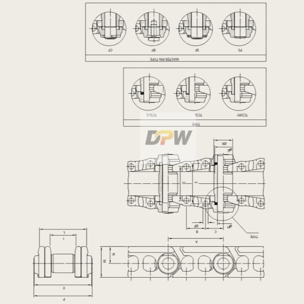 R966 track link chain