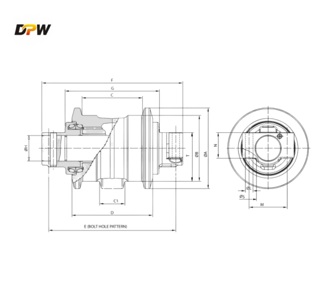vol-290 track roller drawing