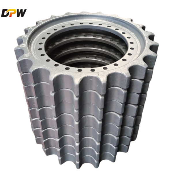 KOBELCO SK350 Drive Sprocket Assembly/DPW manufacture high quality sprocket for heavy-duty excavator undercarriage parts. 
