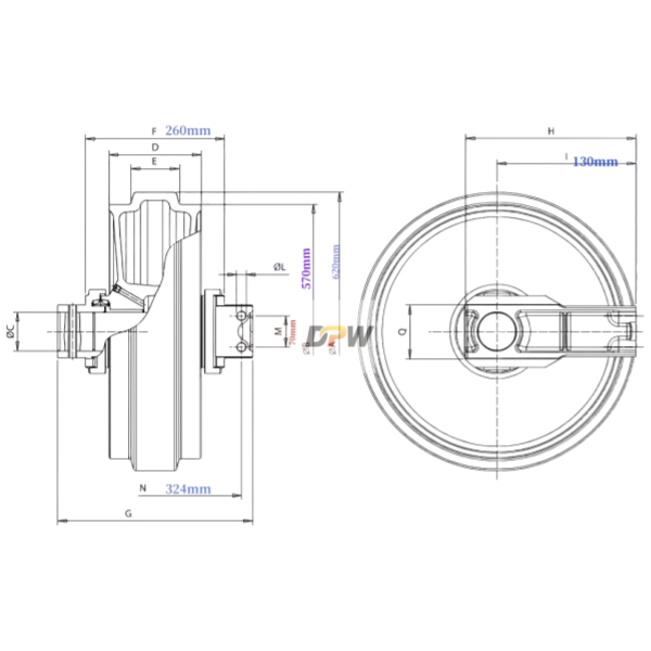 JD350-IDLER CAD DRAWING