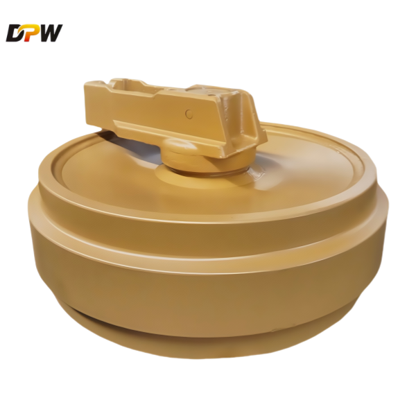 DAEWOO DH370 fabracted front idler assembly-heavy duty excavator undercarriage parts-supply by DPW parts-a high quality idler manufacture in China. 