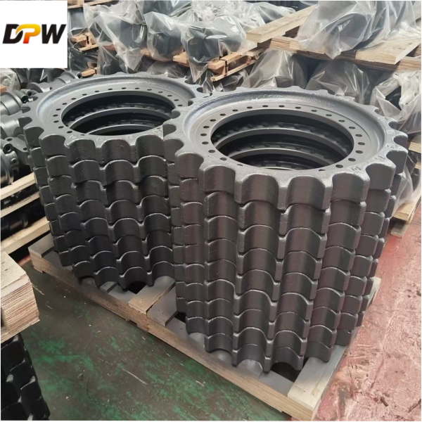 KOBELCO SK350 Drive Sprocket Assembly/DPW manufacture high quality sprocket for heavy-duty excavator undercarriage parts. 