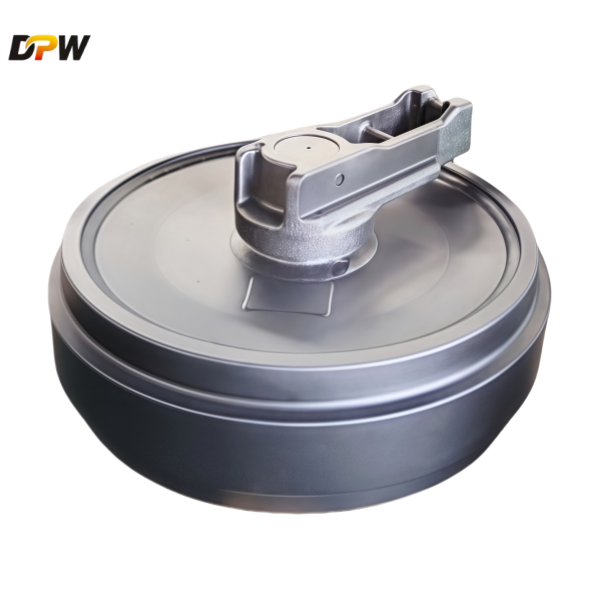 DAEWOO DH370 fabracted front idler assembly-heavy duty excavator undercarriage parts-supply by DPW parts-a high quality idler manufacture in China. 