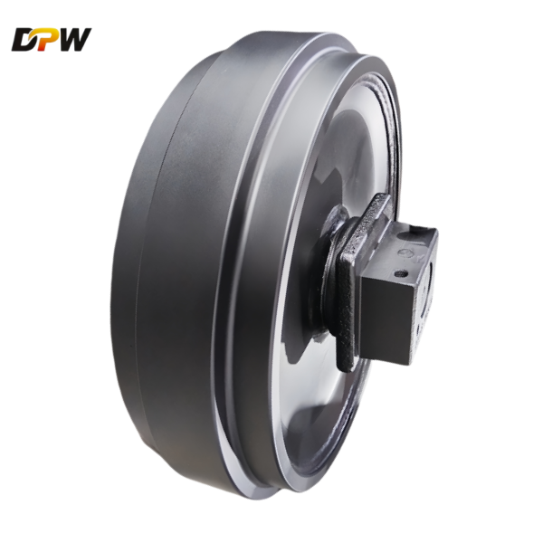 CX210/SH200 Forged Guide Wheel Assembly/forging steel excavator undercarriage spare parts-made by DPW Machinery Parts 