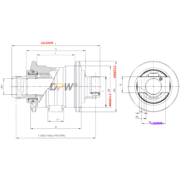 E350 Track Roller Drawing E350 Track Roller Drawing
