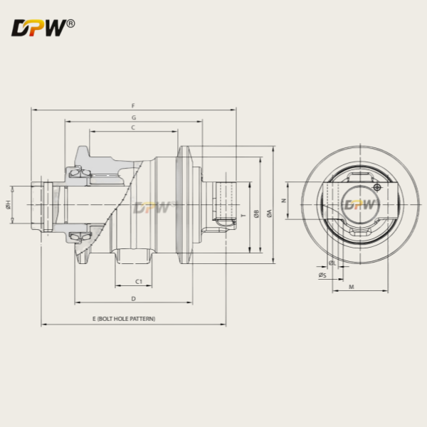 ex1800 track roller assy