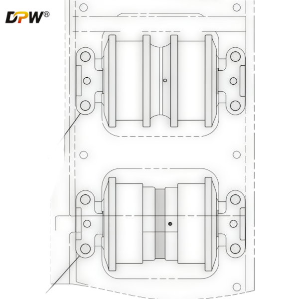 CAT 442-8258 E385/E390 Double Flange Track Bottom Roller Assy/Heavy duty Crawler excavator undercarriage part source factory and manufacturer 