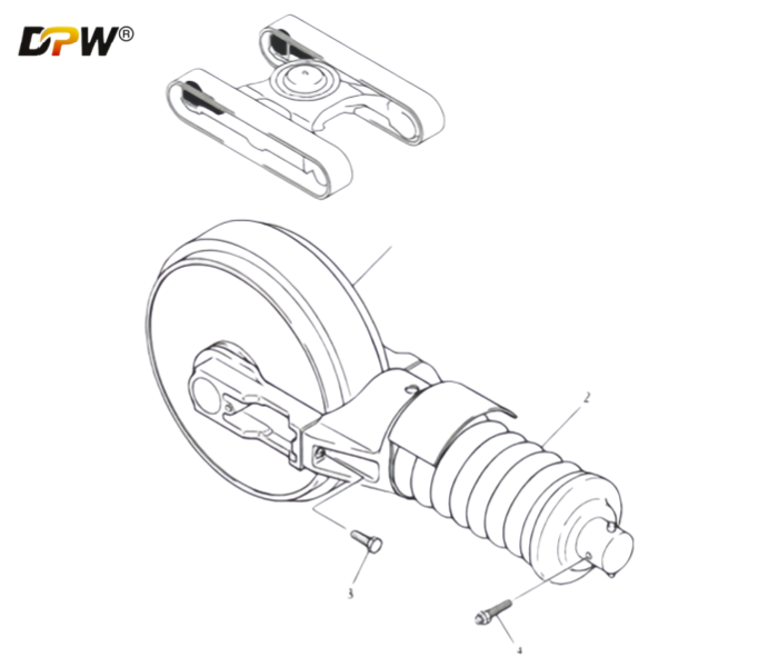 SK350-SK330 Track Guide Wheel Assy SK350-SK330 Track Guide Wheel Assy